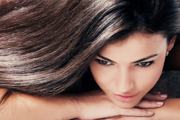 dark hair young beautiful woman portrait